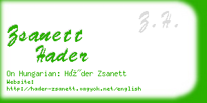 zsanett hader business card